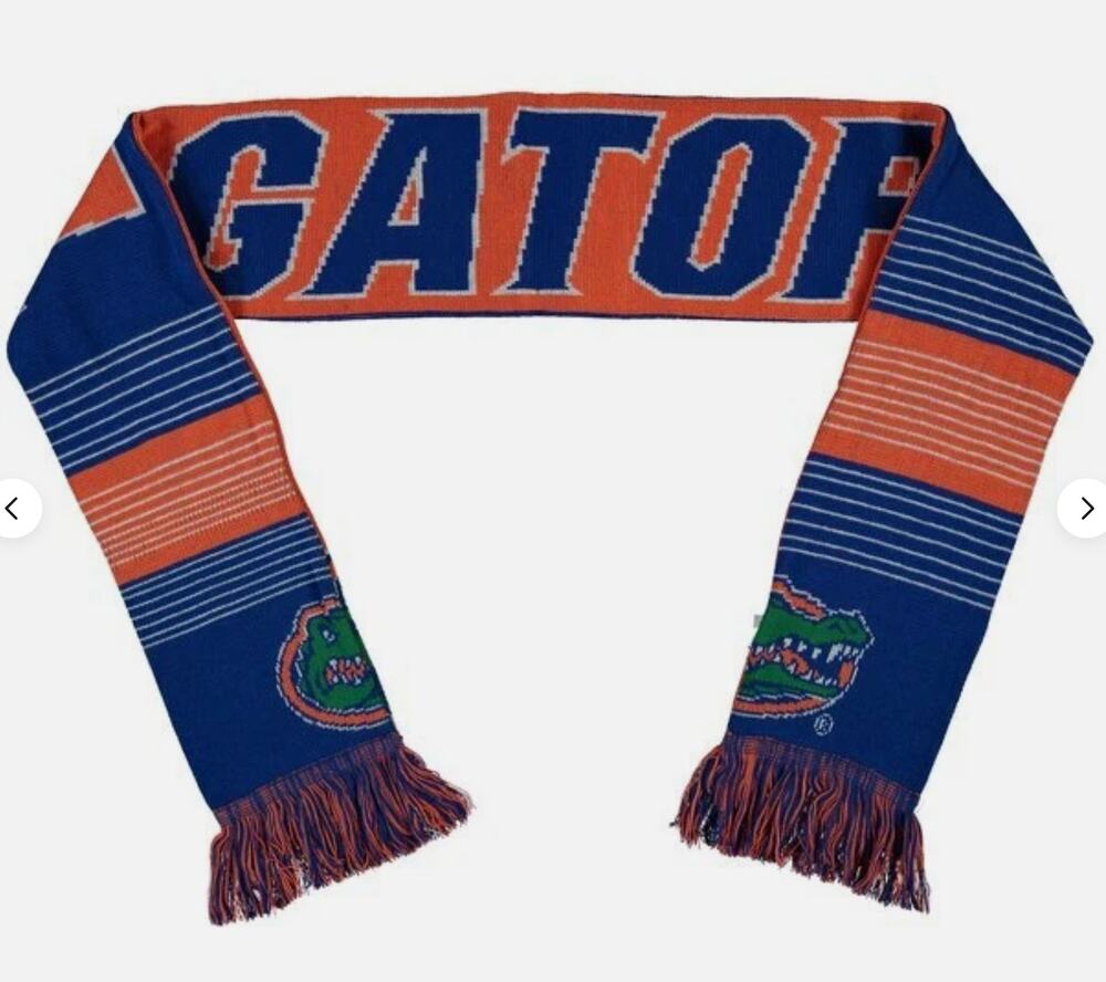Florida Gators Logo Reversible Scarf NCAA Forever Collectibles knitted